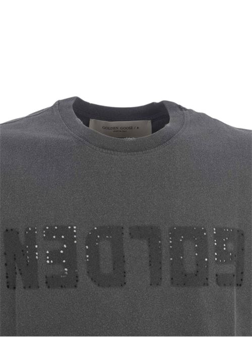 T-shirt distressed con logo GOLDEN GOOSE | GMP01220P00067160318
